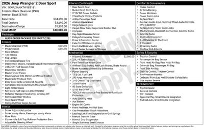 2026 Jeep Wrangler Sport