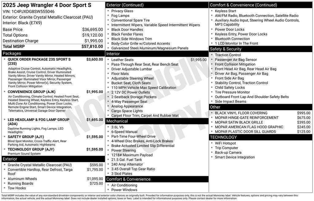 2025 Jeep Wrangler Sport S
