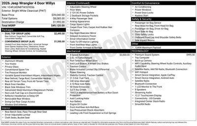 2026 Jeep Wrangler Willys