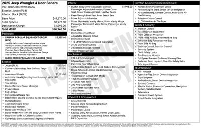 2025 Jeep Wrangler Sahara