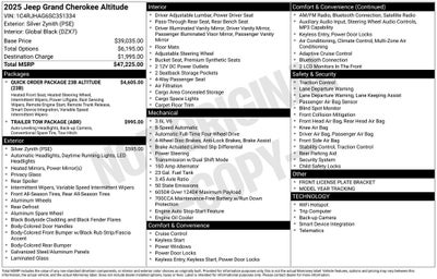 2025 Jeep Grand Cherokee Altitude X