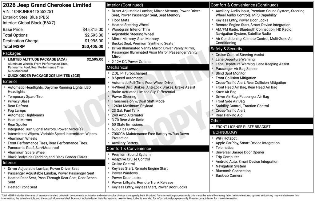 2026 Jeep Grand Cherokee Limited