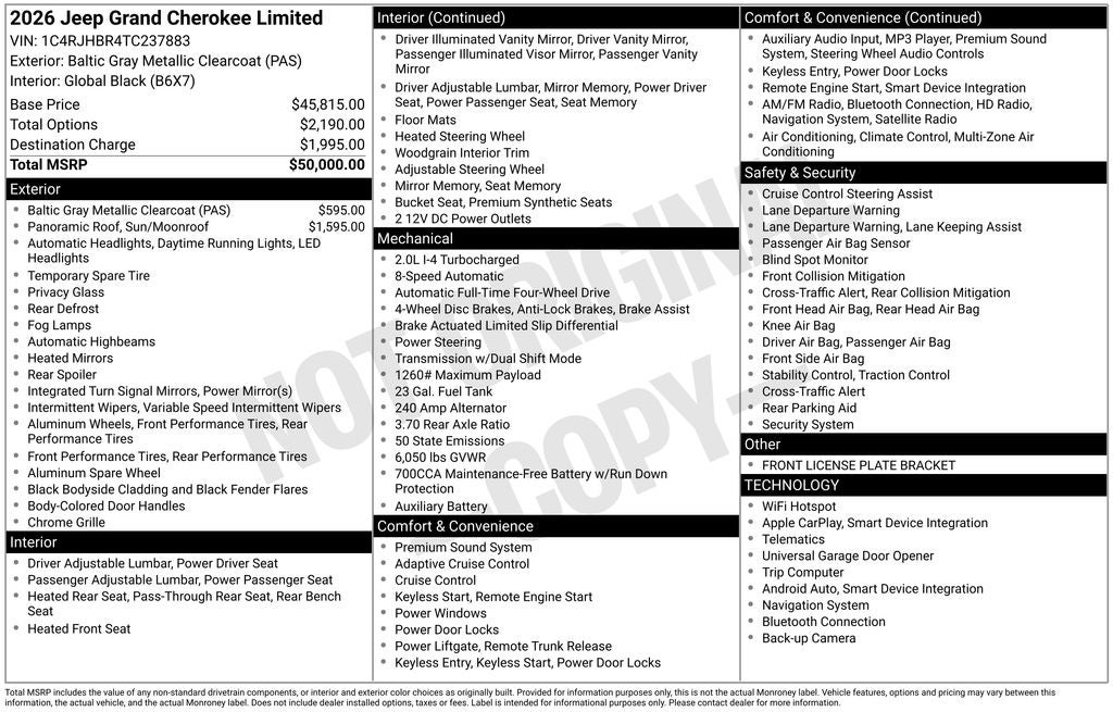 2026 Jeep Grand Cherokee Limited