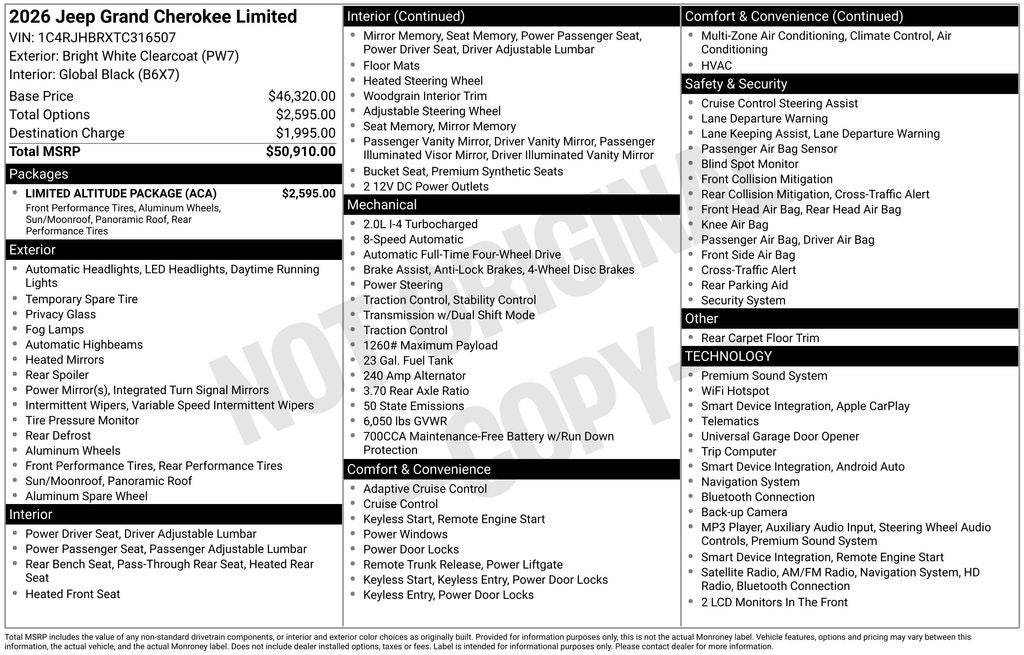 2026 Jeep Grand Cherokee Limited