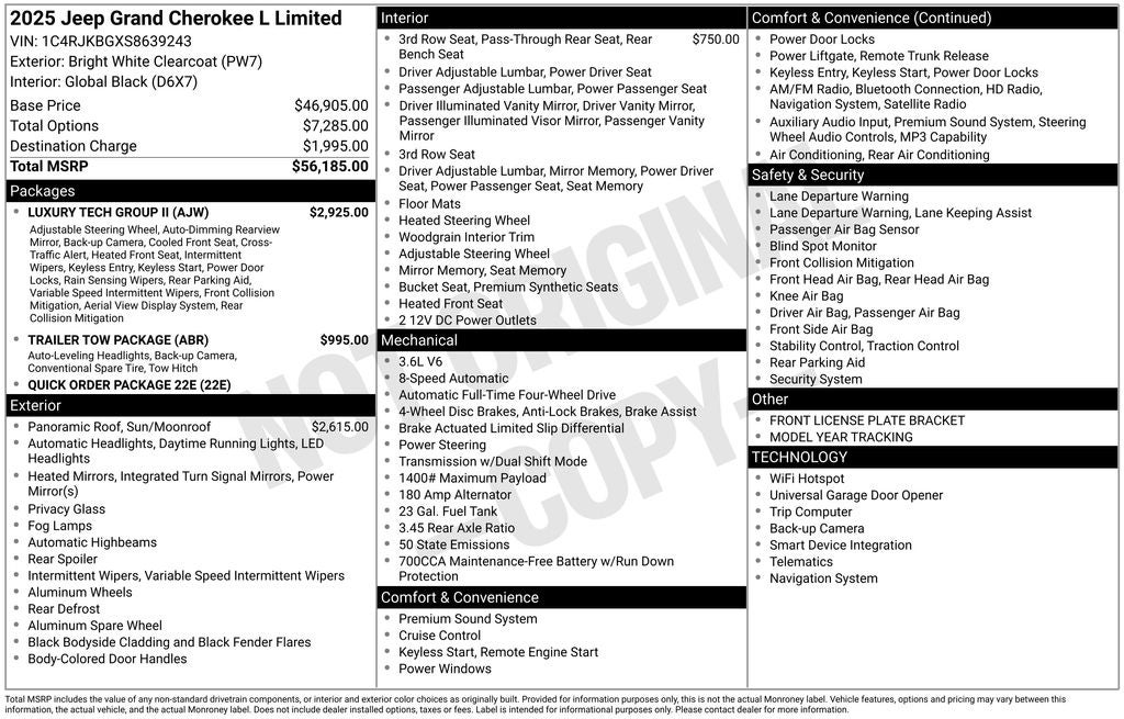 2025 Jeep Grand Cherokee L Limited