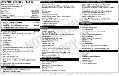 2026 Dodge Durango GT HEMI V8