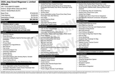 2026 Jeep Grand Wagoneer Limited Altitude
