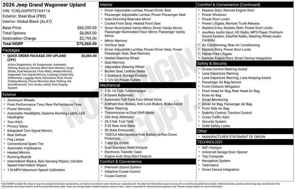 2026 Jeep Grand Wagoneer Upland