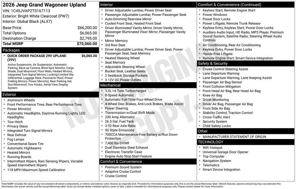 2026 Jeep Grand Wagoneer Upland