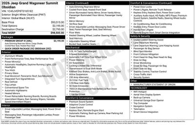 2026 Jeep Grand Wagoneer Summit