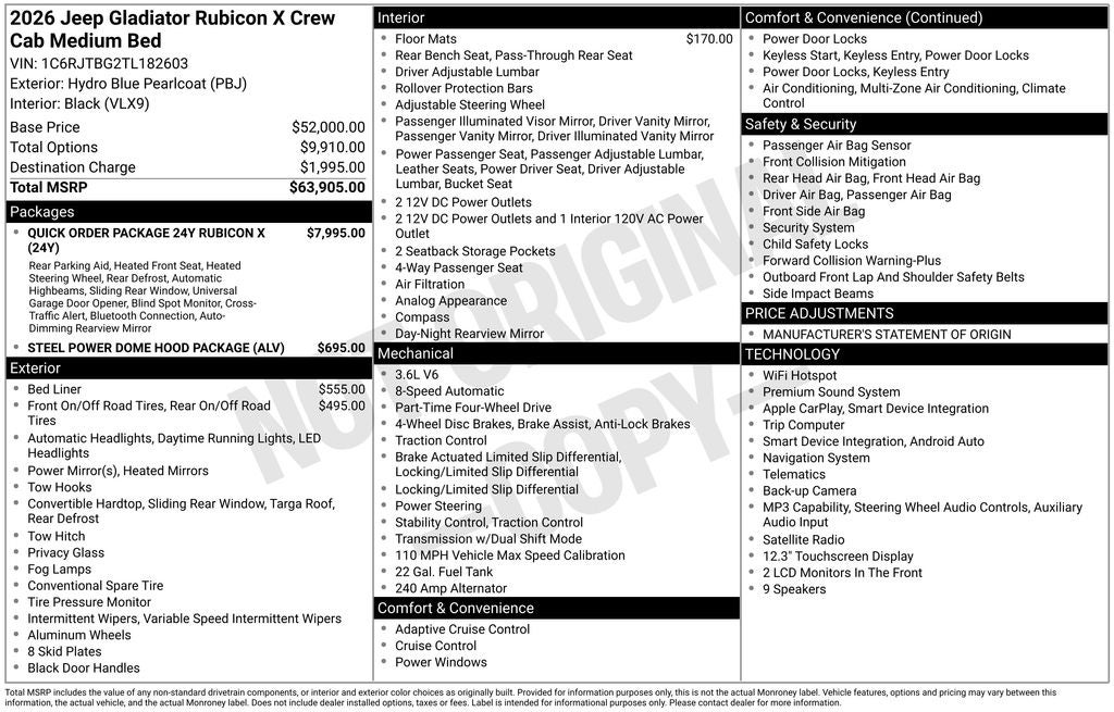 2026 Jeep Gladiator Rubicon