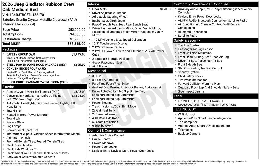 2026 Jeep Gladiator Rubicon
