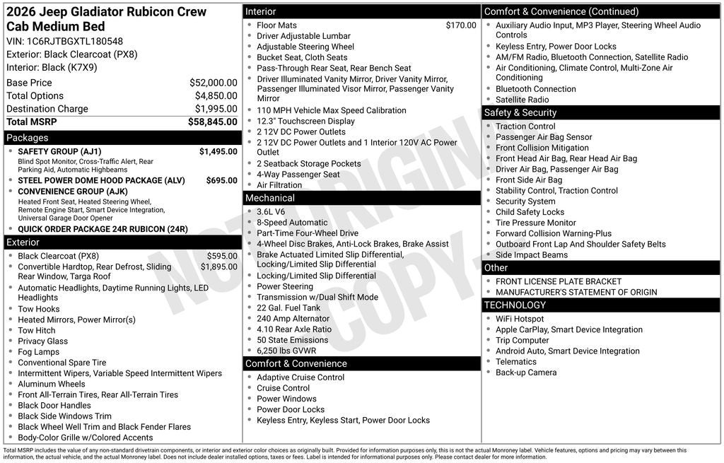2026 Jeep Gladiator Rubicon