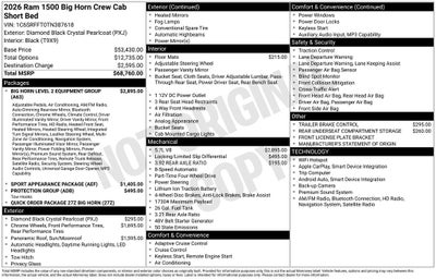 2026 RAM Ram 1500 Big Horn/Lone Star