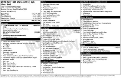 2026 RAM Ram 1500 Warlock