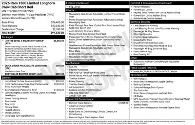 2026 RAM Ram 1500 Limited