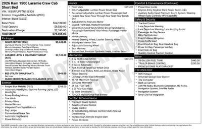 2026 RAM Ram 1500 Laramie