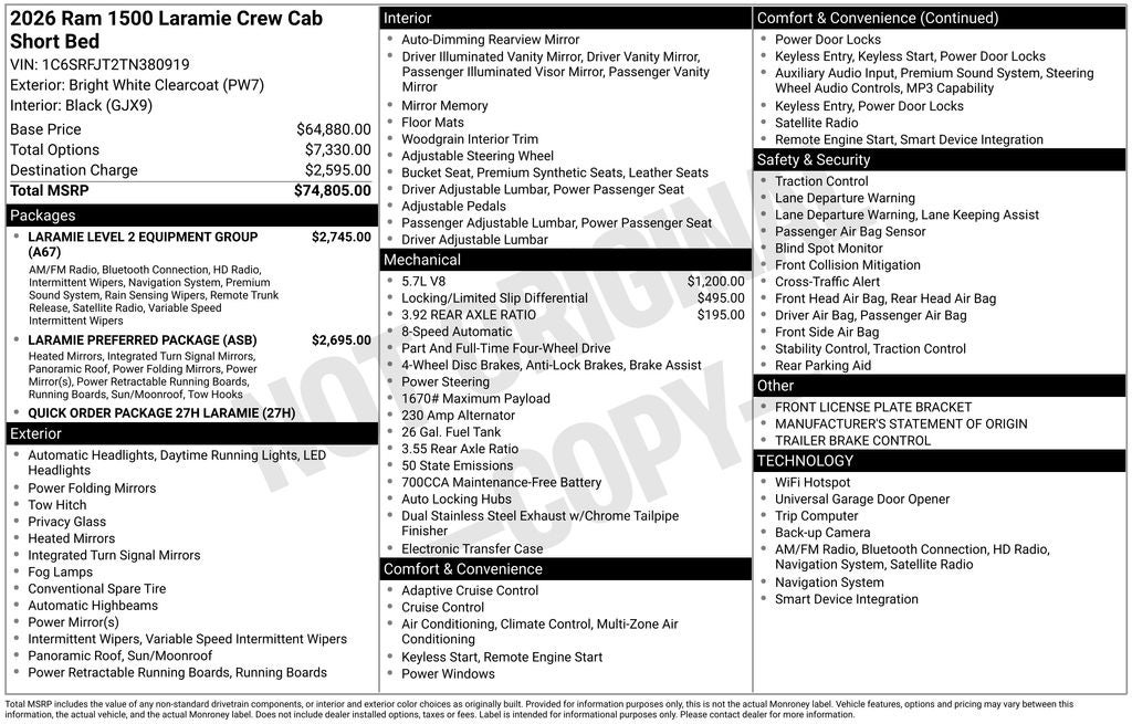 2026 RAM Ram 1500 Laramie
