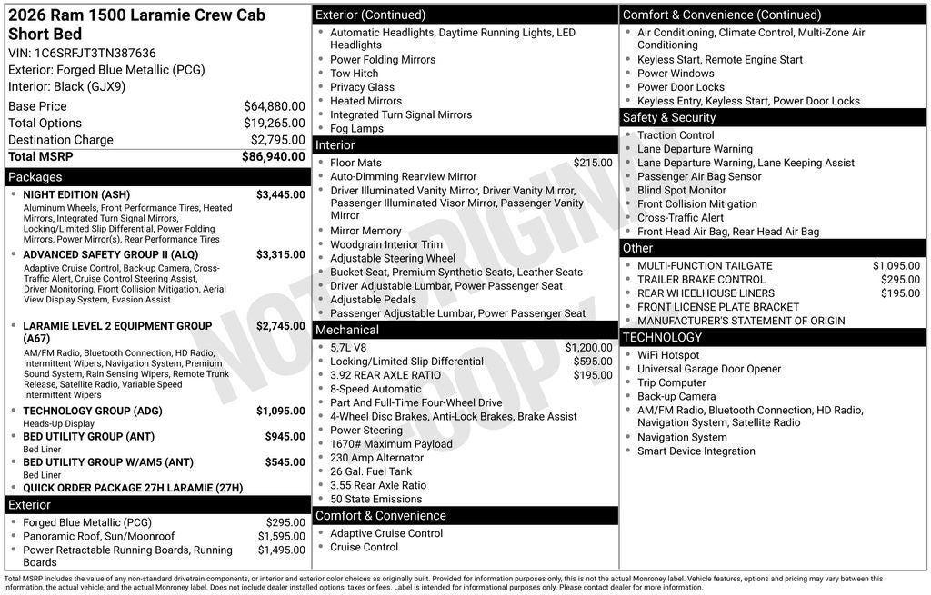 2026 RAM Ram 1500 Laramie