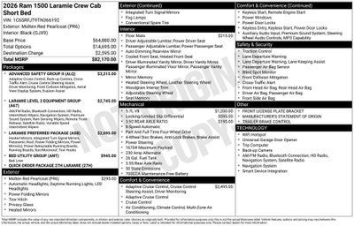 2026 RAM Ram 1500 Laramie