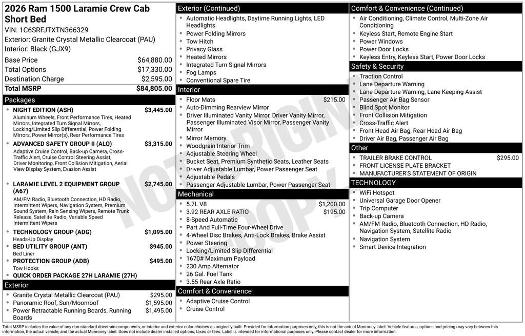 2026 RAM Ram 1500 Laramie