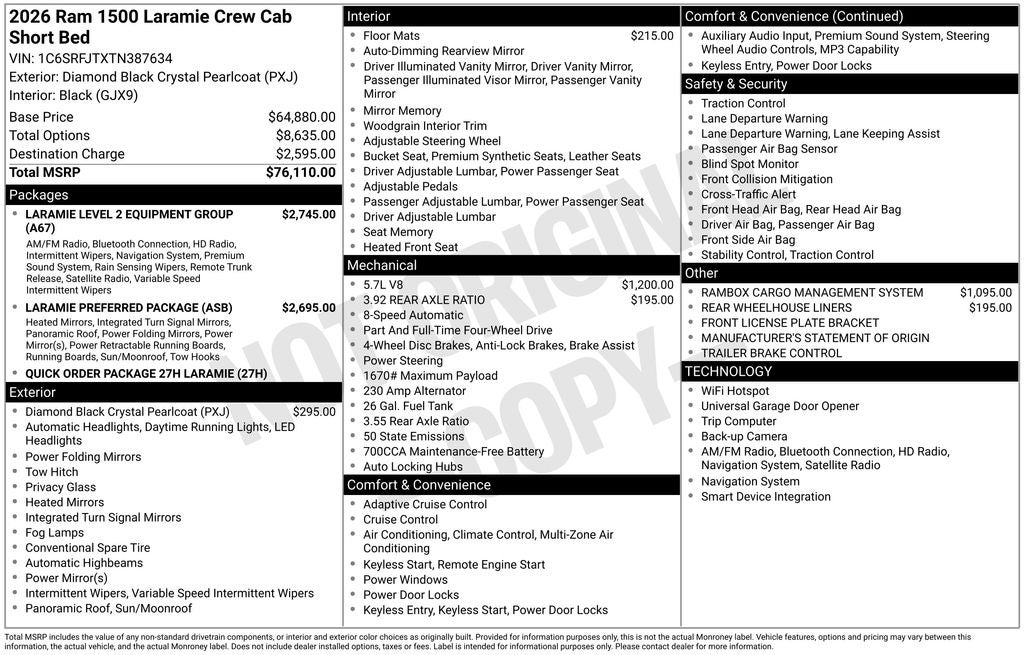 2026 RAM Ram 1500 Laramie