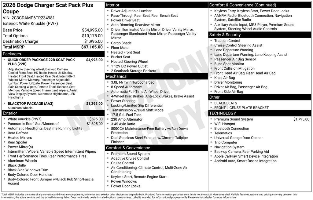 2026 Dodge Charger R/T Scat Pack