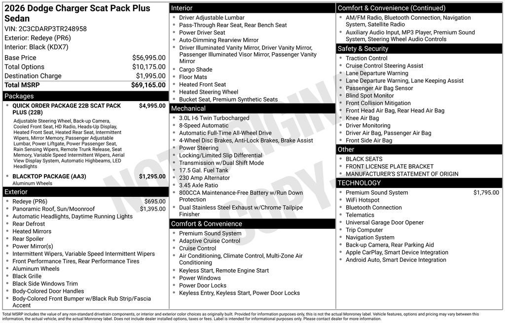 2026 Dodge Charger R/T Scat Pack