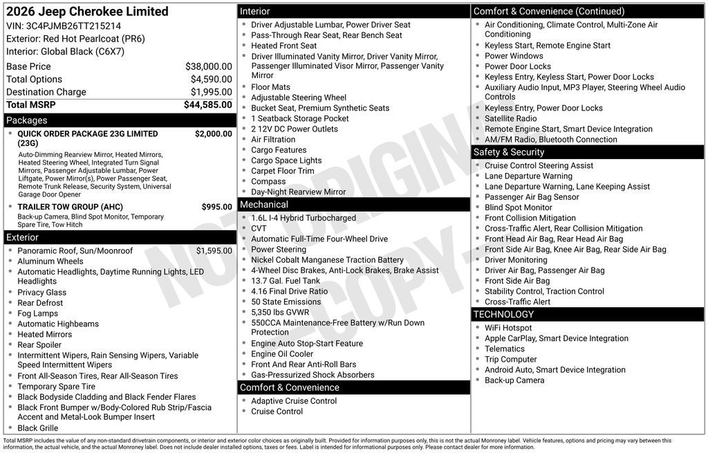 2026 Jeep Cherokee Limited