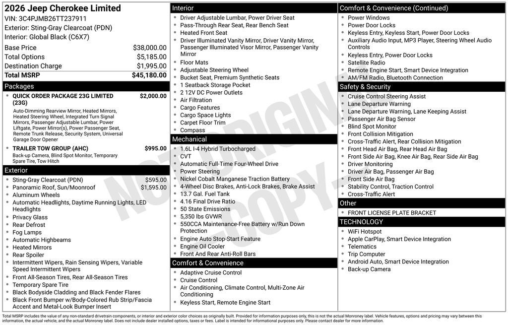 2026 Jeep Cherokee Limited