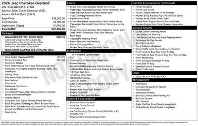 2026 Jeep Cherokee Overland