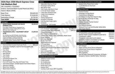 2026 RAM Ram 2500 Tradesman