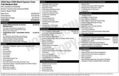 2026 RAM Ram 2500 Tradesman
