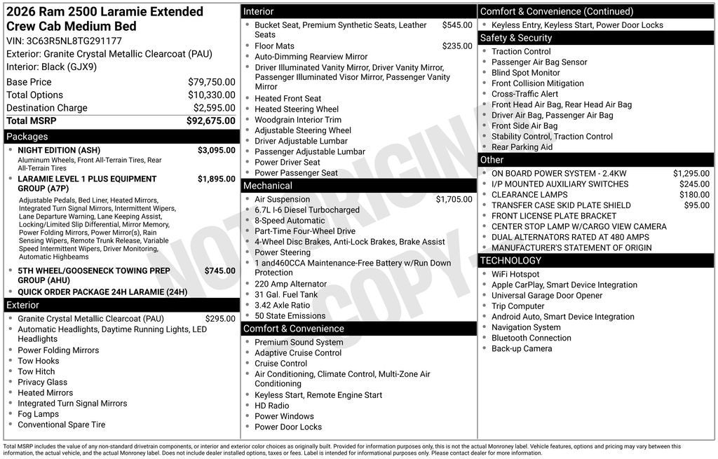 2026 RAM Ram 2500 Laramie