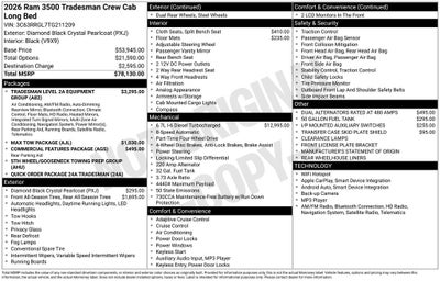 2026 RAM Ram 3500 Tradesman