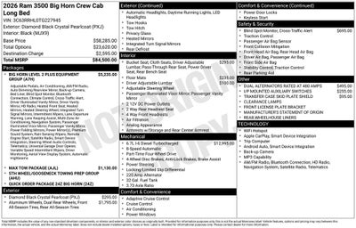 2026 RAM Ram 3500 Big Horn