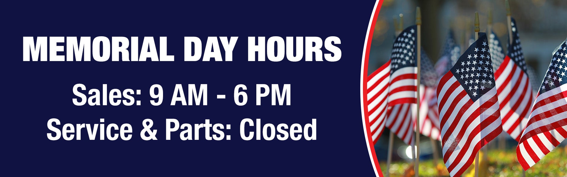 Memorial Day hours